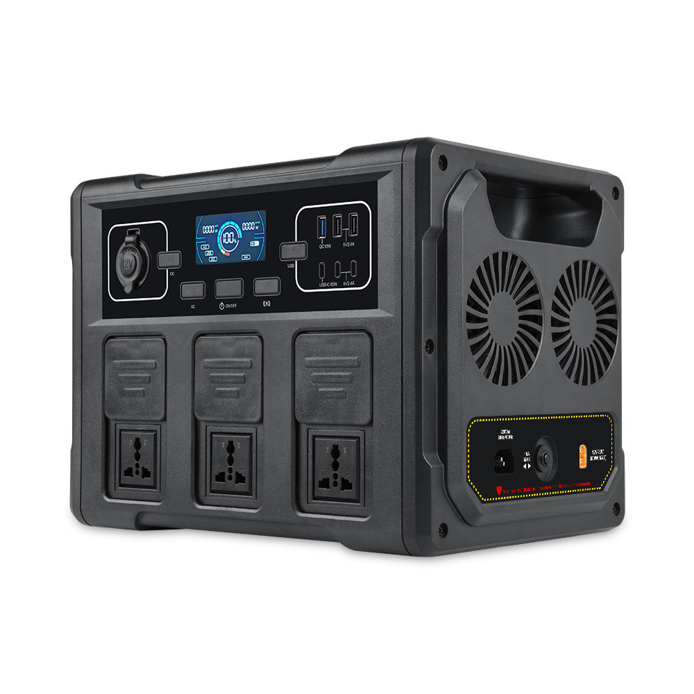 Outdoor Power For Camping - 1200W Portable Solar Generator, LiFePO4 Battery