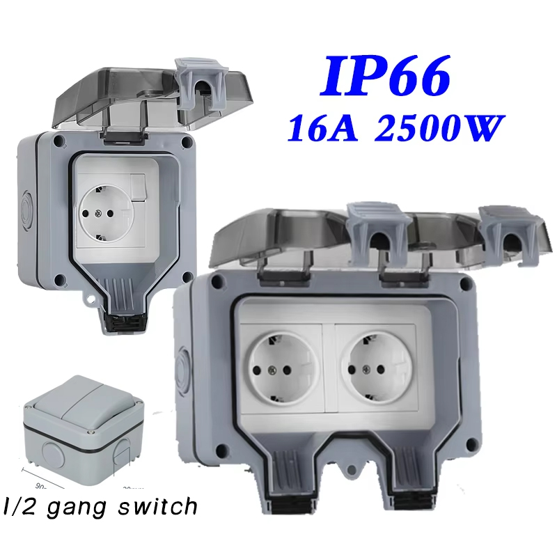 Outdoor Power Solutions - EU KR Outdoor Wall Waterproof Sockets