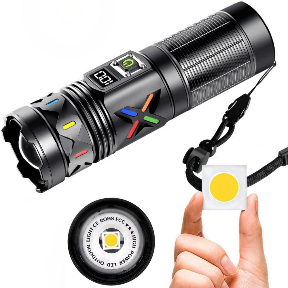 Outdoor Power For Camping - High Power LED Flashlight Telescopic Zoom
