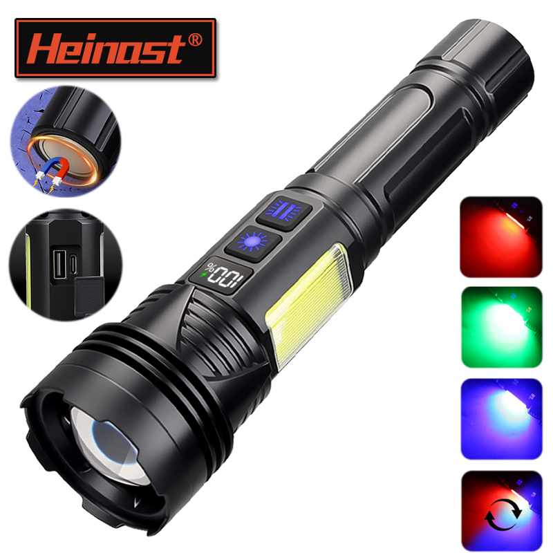 Outdoor Power Works - Powerful LED Handheld Flashlight USB Rechargeable