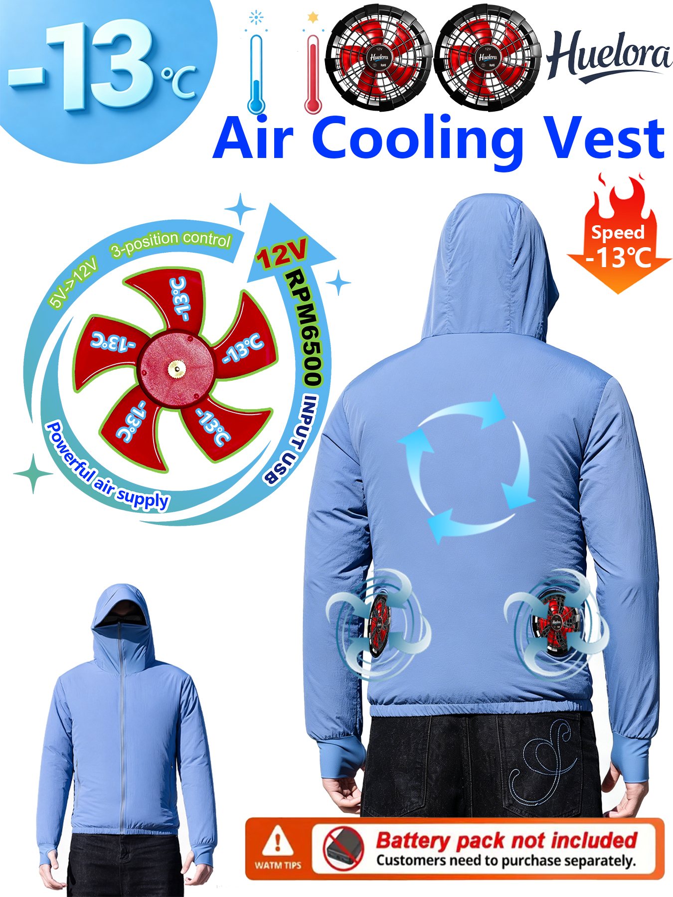 12V 3-Speed Hooded Air Cooling - огляд і ціна Outdoor Power Works