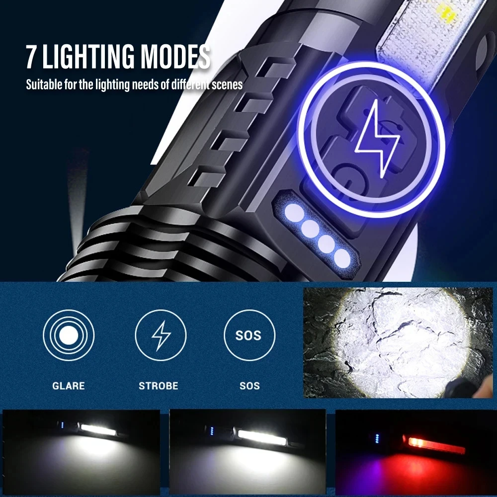 Powerful LED Flashlight Rechar - огляд і ціна Outdoor Power For Camping