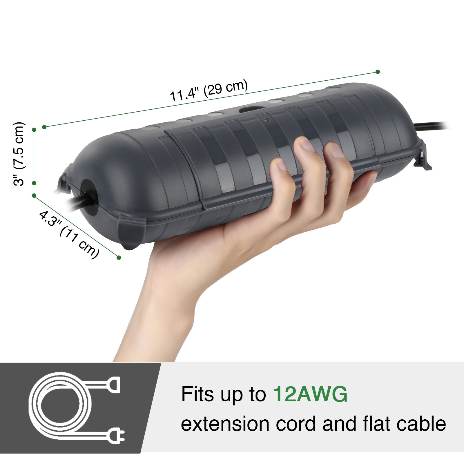 Large Weatherproof Outdoor Ele - огляд і ціна Extension Cord Outdoor