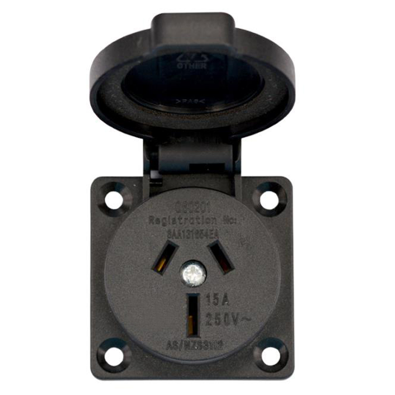 2PCS Black 10A 15A Australia O - огляд і ціна Outdoor Power Receptacle
