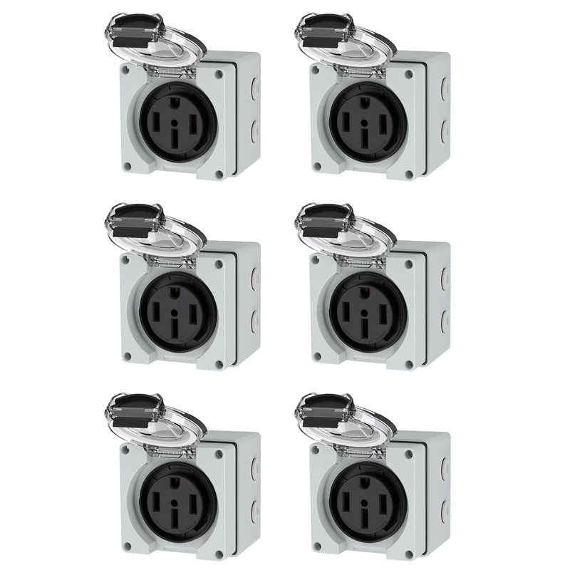 Y17A 6X 50Amp Power Outlet Box - огляд і ціна Outdoor Power Receptacle