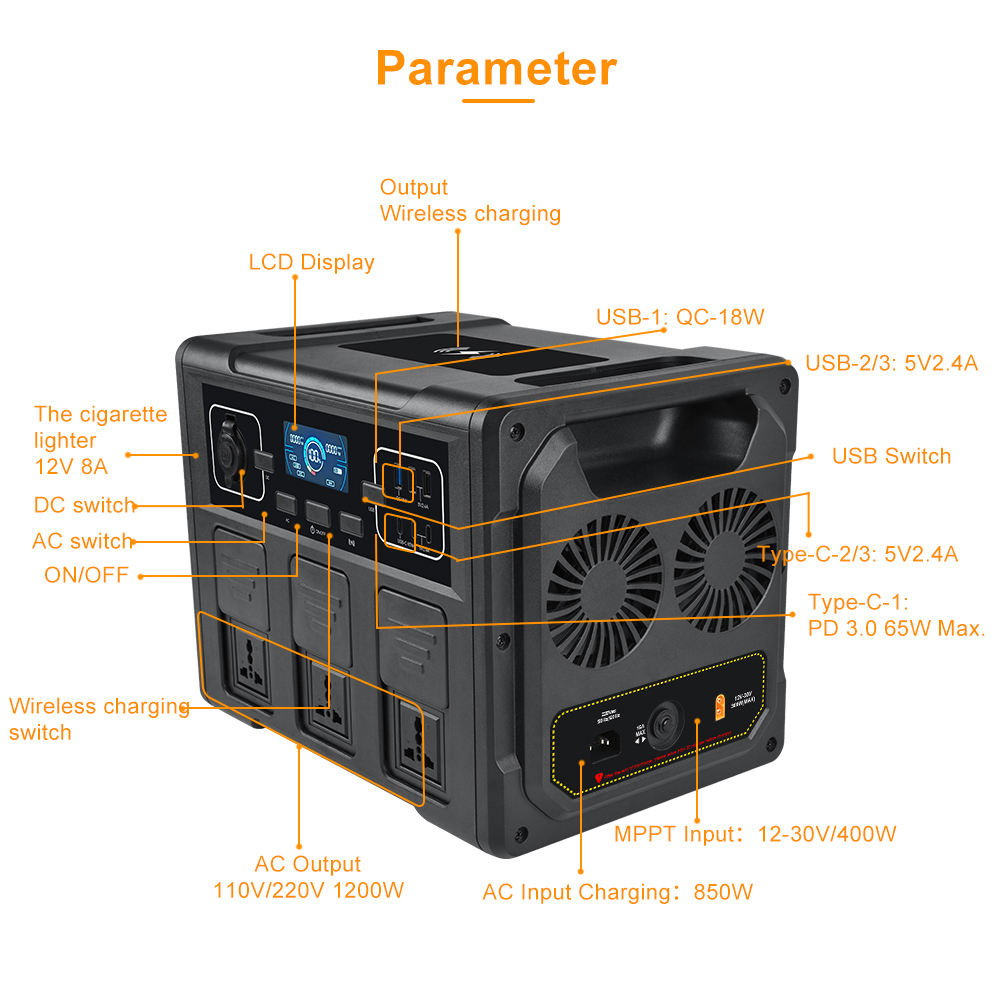1200W Portable Solar Generator - огляд і ціна Outdoor Power For Camping