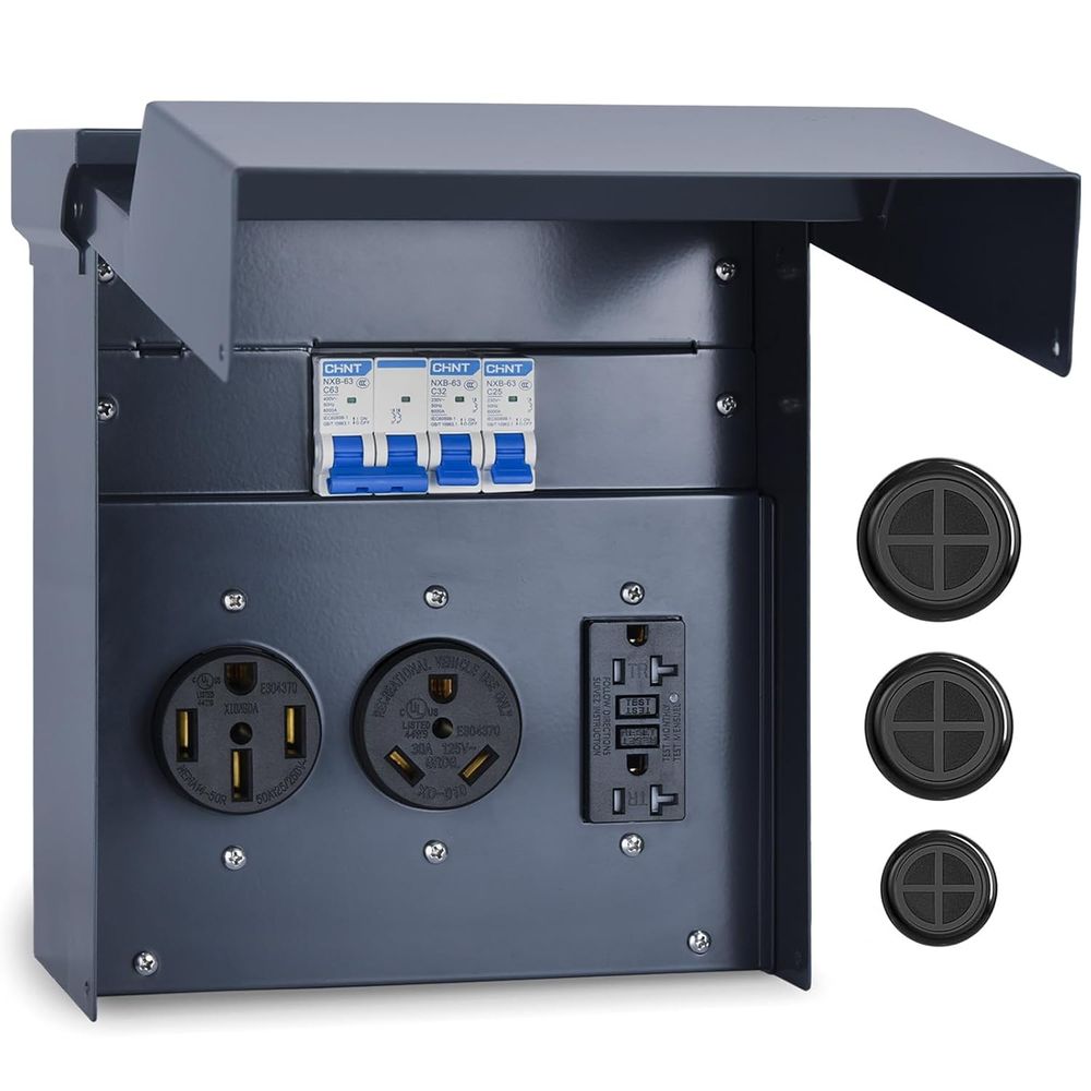 RV Electrical Panel with Break - огляд і ціна Outdoor Power Receptacle