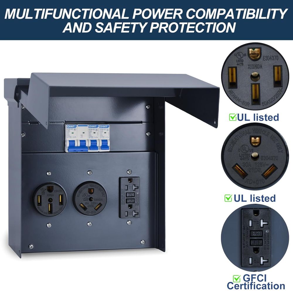 RV Electrical Panel with Break - огляд і ціна Outdoor Power Receptacle