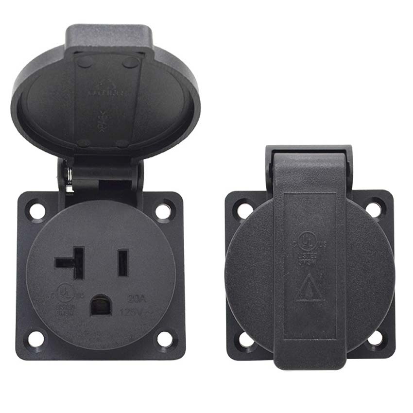 Black 125V 15A 20A IP44 CE Ame - огляд і ціна Outdoor Power Receptacle