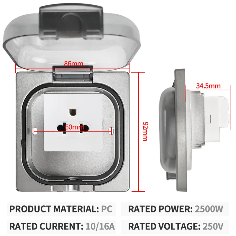 IP65 Waterproof Outdoor Socket - огляд і ціна Outdoor Power Receptacle