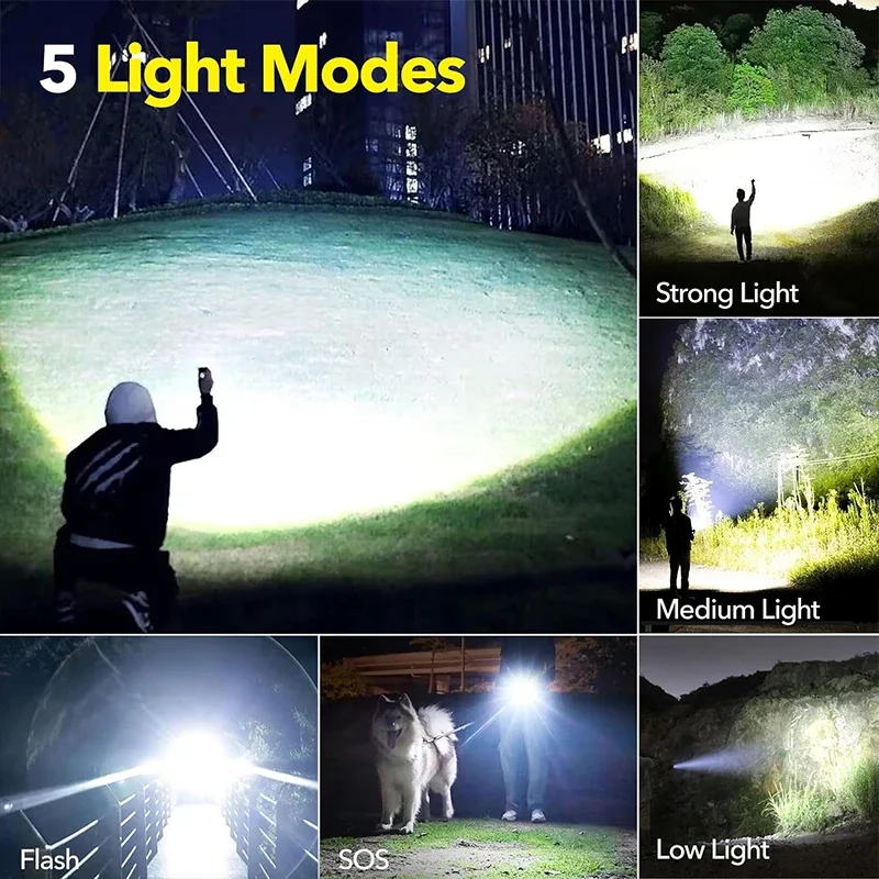 High Power LED Flashlight Rech - огляд і ціна Outdoor Power For Camping