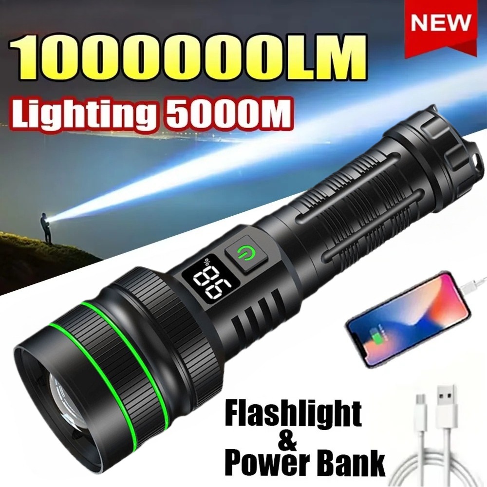 Powerful LED Flashlight Zoomab - огляд і ціна Outdoor Power For Camping