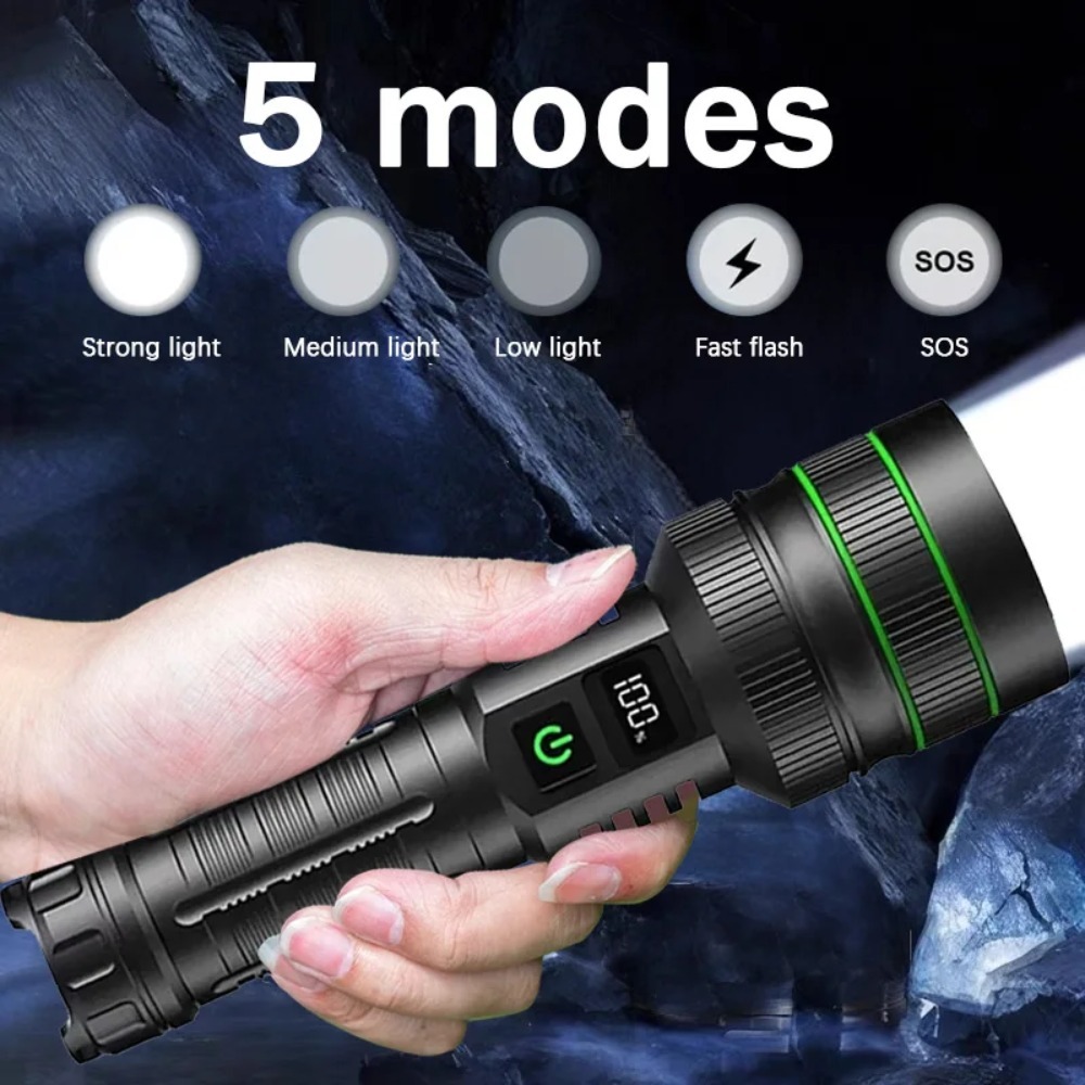 Powerful LED Flashlight Zoomab - огляд і ціна Outdoor Power For Camping