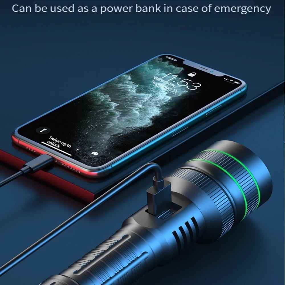 Powerful LED Flashlight Zoomab - огляд і ціна Outdoor Power For Camping