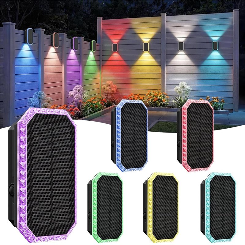 AB66-6PCS RGB Solar Fence Ligh - огляд і ціна Outdoor Power Direct